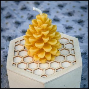 Pure Handmade Beeswax Candle - Pinecone
